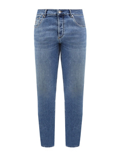 Классические джинсы с пятью карманами из денима делаве Brunello Cucinelli