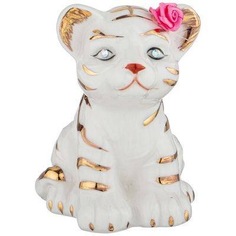 Фигурка новогодняя Lefard Тигренок 101-1157 7.5х4.5х6.5 см белый