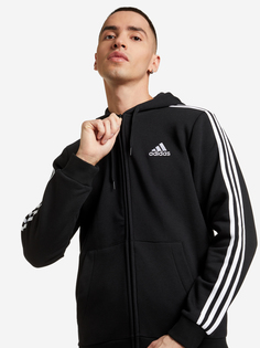 Толстовка мужская adidas Essentials Fleece 3-Stripes, Черный, размер 44-46