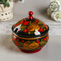 Сахарница, большая, 15×10 см, хохлома No Brand