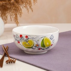 Салатник Ягодка, с деколью, 0.7 л, микс Керамика ручной работы