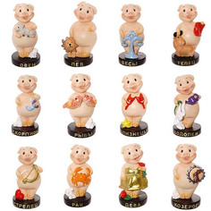 Фигурка декоративная Свинка, 5*4*7,5см, 1 вид из 12 - не набор KSM-719898 Remeco Collection
