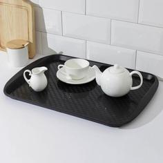 Поднос, 49×35 см, цвет чёрный Restola