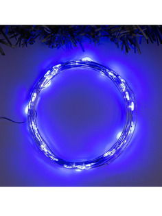 Гирлянда светодиодная IP20,длина 5 м.Н.С. LED(1608)-50-4.5V, АА*3, 2 режима, СИНИЙ No Brand