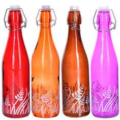 Бутылка 500мл стекло с крышкой КРАСНЫЙ Loraine 28174 KSMB-28174