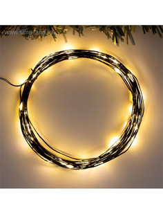 Гирлянда светодиодная IP20, 5 м, Н.Ч. LED(1608)-50-4.5V, АА*3, 2 режима, Т.БЕЛЫЙ No Brand