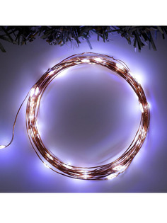 Гирлянда светодиодная IP20, длина 5 м, Н.М. LED(1608)-50-4.5V, АА*3, 2 режима, БЕЛЫЙ No Brand