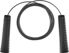 Скакалка с металлическим шнуром, для фитнеса, 3 метра, черная Bradex