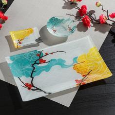 Доляна Набор для суши Доляна «Абстракция», 3 предмета: соусники 8×2 см, 8×6 см, подставка