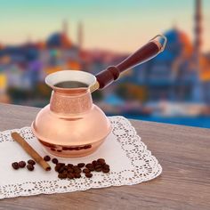 Кофеварка медная «Славяночка», 500 мл, съёмная ручка ТИМА