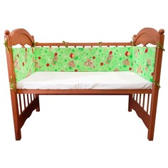 Бортик Baby-22 Медвежата, 4 части (две 30х60 см, две 30х120 см), зеленый