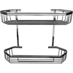 Полка решетчатая двухъярусная Solinne Н135 хром No Brand