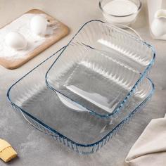 Набор квадратных форм для запекания Borcam, 2 предмета: 2 л, 3,5 л Paşabahçe