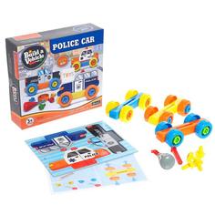Конструктор с отверткой Полицейский транспорт, 3 шт, 34 детали No Brand