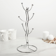 Сушилка для кружек на 6 предметов Доляна, 16×16×32 см