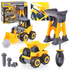 Конструктор с отверткой Oubaoloon Строительная техника, в коробке