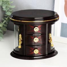 Шкатулка музыкальная "Шкаф овал" 16х10х15 см No Brand