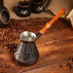 Турка для кофе медная «Ромашка», 0,4 л No Brand