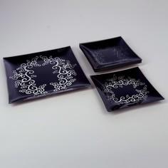 Сервиз столовый «Виктория», 7 предметов: 6 тарелок 20×20 см, 1 тарелка 30×30 см Ni Na Glass