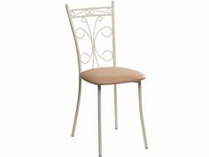 Стул Древпром Неаполь ДП2-16 кожзам Линкольн беж каркас белый матовый