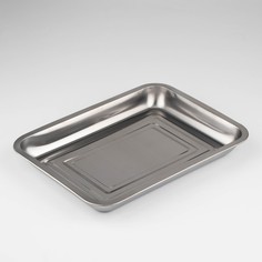 Противень, 35×26×3,5 см, цвет хромированный No Brand