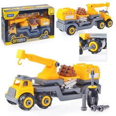 Конструктор с отверткой Oubaoloon Строительная техника, в коробке