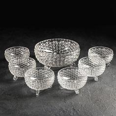 Набор салатников «Облака», 1 шт: 18×9 см, 6 шт 10×6 см No Brand