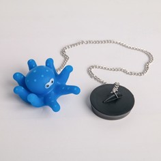 Пробка для ванны с игрушкой Доляна «Осьминог», d=5 см (внутренний d=4,2 см), цепочка 40 см