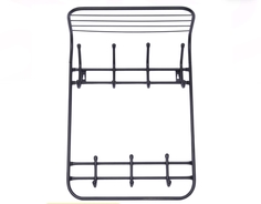 Вешалка настенная с полкой «Комфорт», 7 крючков, 45×11×55 см, цвет чёрный