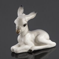 Статуэтка "Ослик", фарфор, роспись, (ЛФЗ), автор П.П. Веселов, СССР, 1960-1980 гг. Однажды