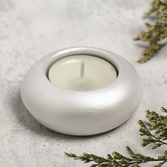 Подсвечник Винтаж, 3х7 см, жемчужный No Brand