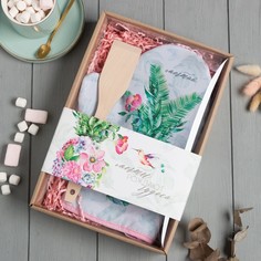 Кухонный набор «Мечтай»,варежка-прихватка 20х28см, лопатка деревянная Доляна