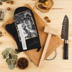 Кухонный набор «Искусный мастер»,варежка-прихватка 20х28см, молоток деревянный Доляна