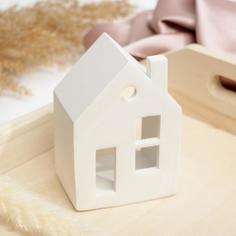 Подсвечник в виде домика «Белый»,7,5 х 11 х 5,5 см No Brand