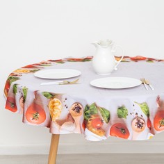 Скатерть круглая d=145 см Сирень