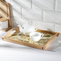 Поднос для завтрака «Уют», 39×27 см No Brand