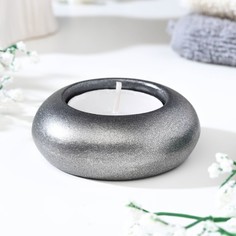 Подсвечник Винтаж, 3х7 см, графит No Brand