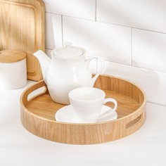 Поднос Field, d=30 см, ясень маньчжурский No Brand