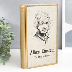 Шкатулка-книга металл, стекло "Альберт Эйнштейн. Теория относительности" 26х16х5 см No Brand