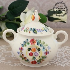 Сахарница Яблочко с крышкой No Brand