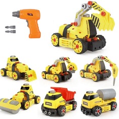 Конструктор LampStory строительная техника с шуруповертом и отверткой 68 деталей 1801