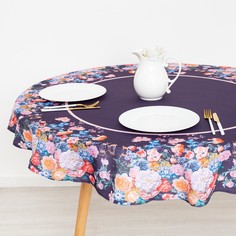 Скатерть круглая d=145 см Сирень