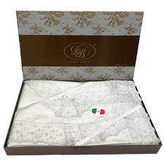 DIBENEDETTO Скатерть+салфетки ДАНИТА-А 180*280, 100% п/э,Bianco-белый
