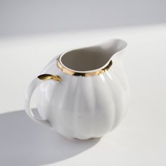 Набор из молочника и 2 чайных пар, фарфор, золочение, ДФЗ "Дулево", СССР, 1968-1991 гг. Однажды