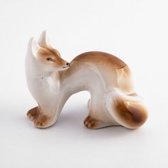 Статуэтка "Куница", фарфор, аэрография, роспись, ЛФЗ, СССР, 1950-1970 гг. Однажды