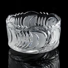 Конфетница круглой формы, декорированная алмазной гранью, хрусталь, алмазная грань Однажды