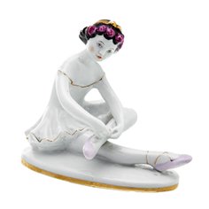 Статуэтка "Маленькая балерина", фарфор, роспись, золочение, (ЛФЗ), СССР, 1960-1980 гг. Однажды