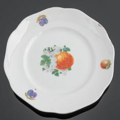 Тарелка с декором в виде яблок и слив фарфор деколь СССР 1927-1930 гг. Raritetus