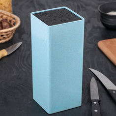 Подставка для ножей с наполнителем «Нежность», 22×9 см, цвет голубой No Brand