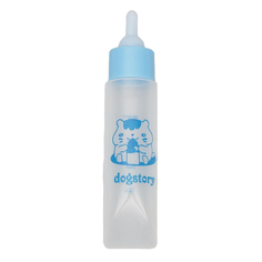 Бутылочка для вскармливания грызунов 30 мл с силиконовой соской (короткий носик), голубая No Brand